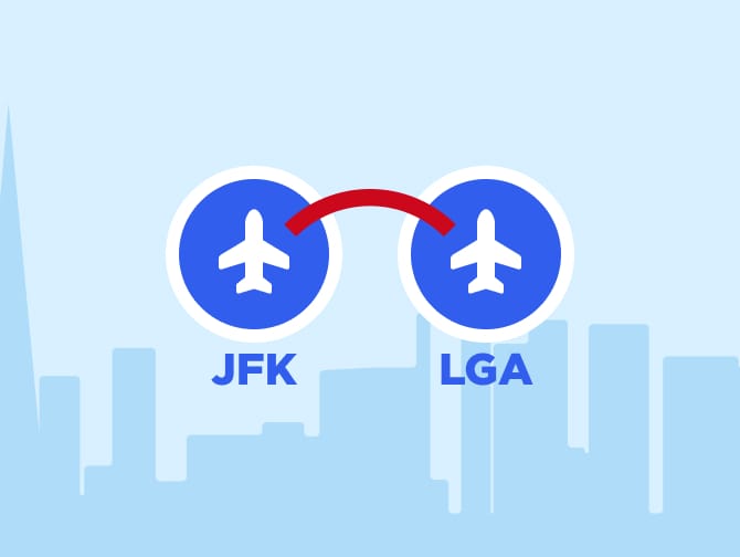 JFK에서 라과디아 혹은 라과디아에서 JFK