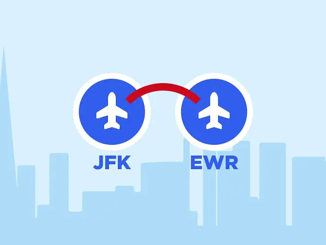 JFK에서 뉴어크 혹은 뉴어크에서 JFK