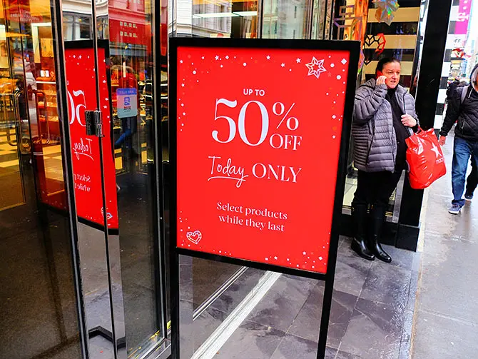 Black Friday in New York Sign